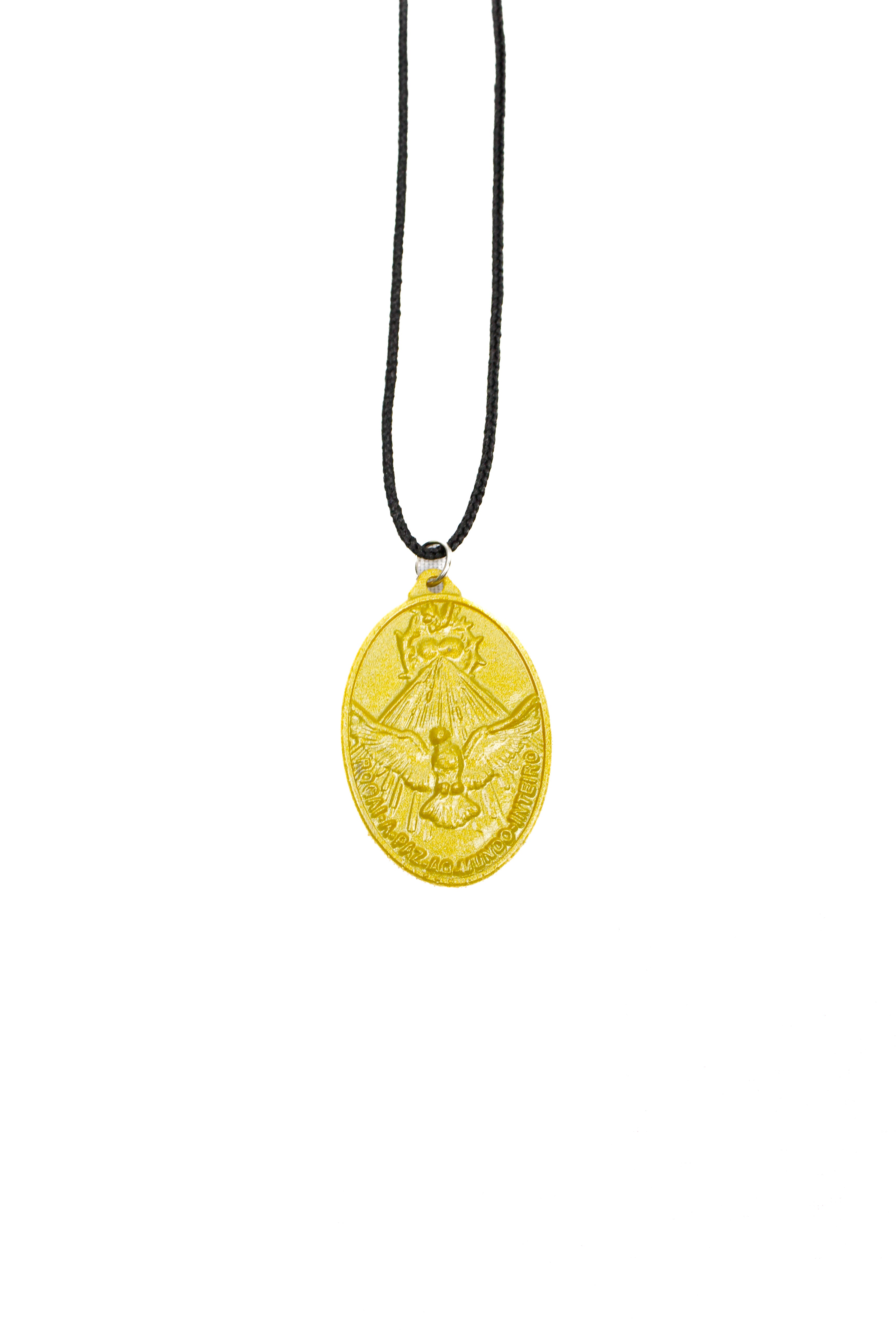 Medalha Milagrosa da Paz de resina 3D dourada Medalha Milagrosa da Paz de resina 3D dourada